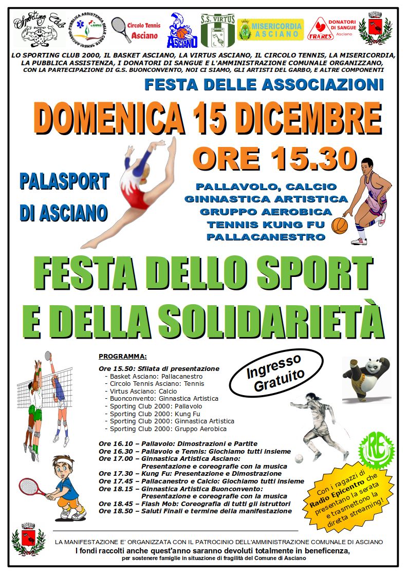 FestaDelloSportingSolidarieta Volantino Dom15dic2019