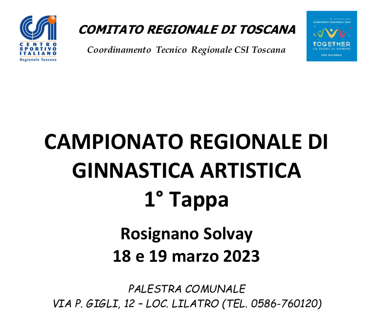RosignanoSolvay GareRegionaliGinnasticaArtistica