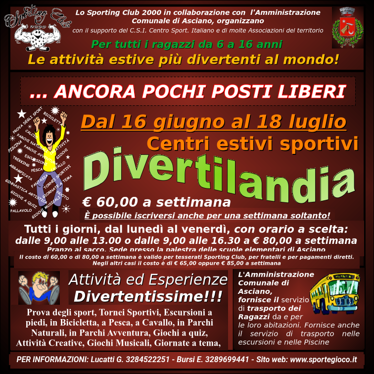 Volantino Attivita Estive 2025 Ancora Pochi Posti Liberi