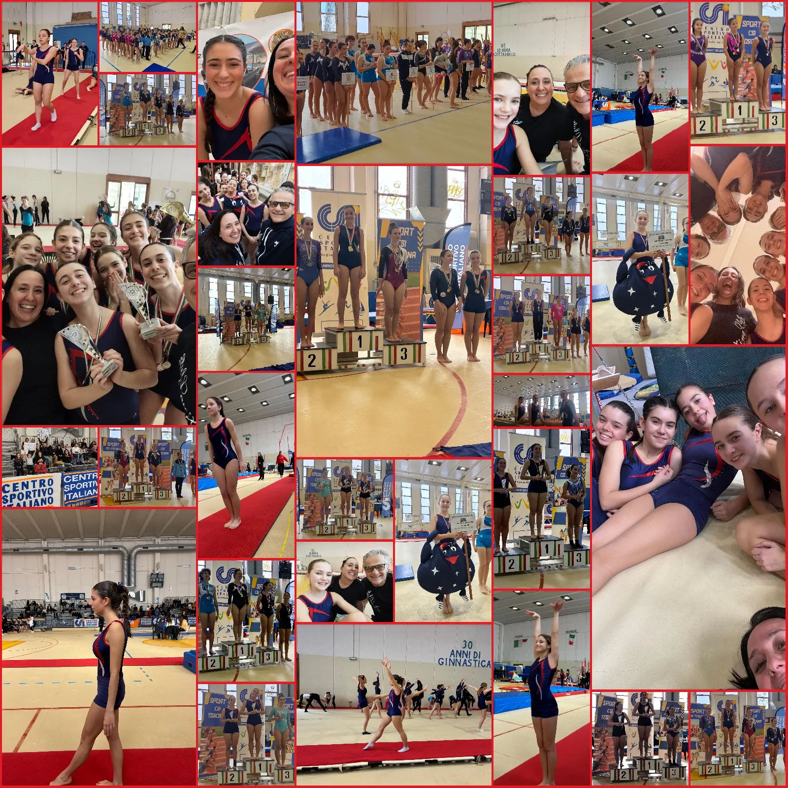 Photocollage Foto Foto Filmati Whatsapp Ginnastica Artistica 1a Tappa Circuito Nazionale RosignanoSolvay 01 08mar2026
