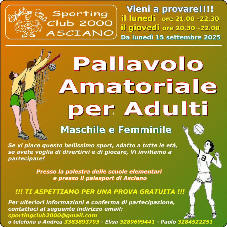 Pallavolo Amatoriale Per Adulti Immagine Post Evento Per Facebook