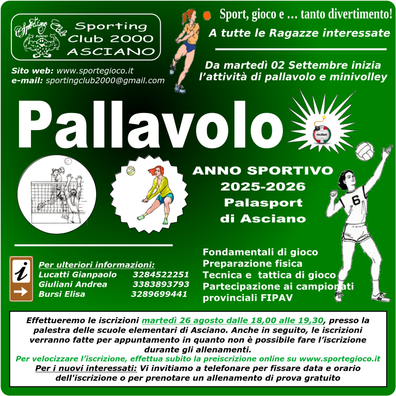 Pallavolo e Minivolley - Tutti Locandina Evento Facebook